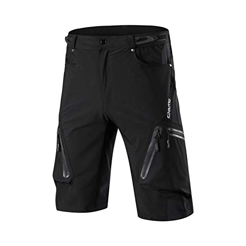 YFFS Radhose Mountainbike-Shorts Schnelltrocknende Outdoor-Kurztaschen Mit Reißverschluss Radfahren Unterhose Sport MTB Laufen (2,4XL) von YFFS