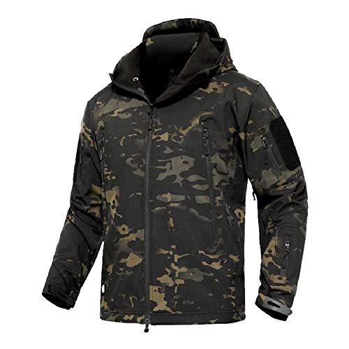 YFNT Herren Taktisch Softshell Fleecejacke Camouflage Hoodie Wandern Winddicht Wasserdicht Mantel Jacken Skijacke, Nacht Tarnung, M YFNT Herren Taktisch Softshell Fleecejacke Camouflage Hoodie Wandern Winddicht Wasserdicht Mantel Jacken Skijacke, Nacht Tarnung, M von YFNT