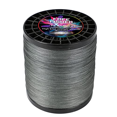 YFPICO Geflochtene Angelschnur 4 Fach 2000M PE Angelschnur Geflochten Fishing Line 4 Stränge Angelsehne Angel Schnur für Salzwasser Süßwasser Karpfen Forelle 20LB/9.0KG/0.18MM/1.2# von YFPICO