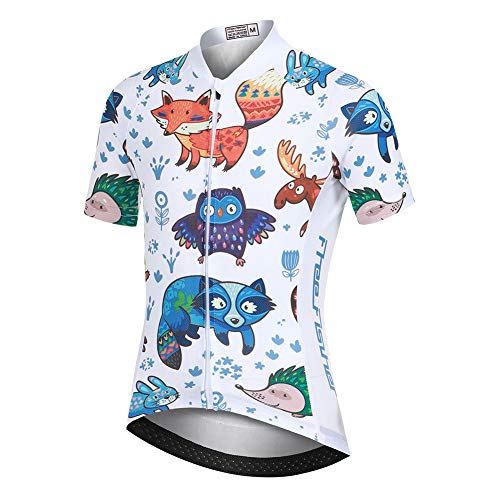 YFPICO Kinder Jungen Fahrrad Quick Dry Kurzarm Trikot Mädchen, Weißer Tierdruck, 116 YFPICO Kinder Jungen Fahrrad Quick Dry Kurzarm Trikot Mädchen, Weißer Tierdruck, 116 von YFPICO