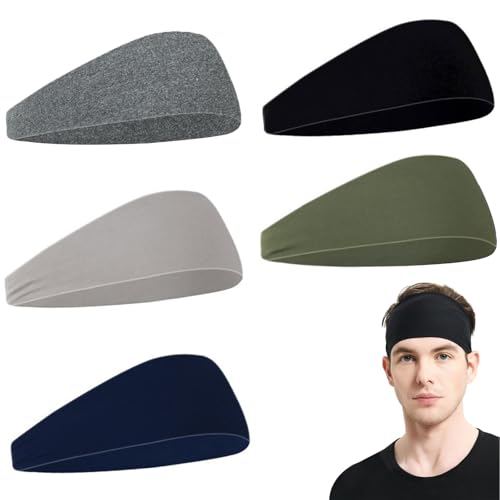5 Stück rutschfestes elastisches Sport-Stirnband für Männer und Frauen, schweißabsorbierendes Sport-Stirnband, Rutschfester Sportgürtel,hochelastisches Yoga, Laufen, Radfahren, Basketball-Stirnband 5 Stück rutschfestes elastisches Sport-Stirnband für Männer und Frauen, schweißabsorbierendes Sport-Stirnband, Rutschfester Sportgürtel,hochelastisches Yoga, Laufen, Radfahren, Basketball-Stirnband von YFelomatric