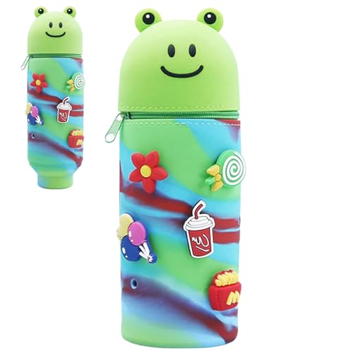 YGCHEN Federmäppchen Frosch Mäppchen Silikon Kinder Schreibwaren Tasche Kawaii Federtasche Pencil Case Frösche Teleskopische Stehendmäppchen Bleistift Organizer Schulmäppchen YGCHEN Federmäppchen Frosch Mäppchen Silikon Kinder Schreibwaren Tasche Kawaii Federtasche Pencil Case Frösche Teleskopische Stehendmäppchen Bleistift Organizer Schulmäppchen von YGCHEN