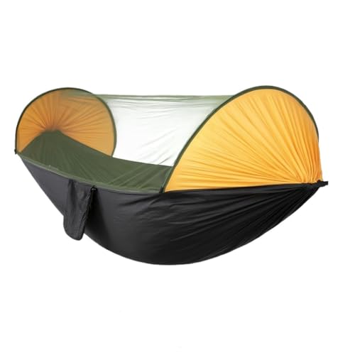 YGDYFDC Reisehängematte Automatische Schnell Öffnende Moskitonetz-Hängematte, Camping, Outdoor-Sonnenschutz, Anti-Mücken-Hängematten-Zelt, Innenschaukel Ultraleichte Hängematte(Orange) von YGDYFDC