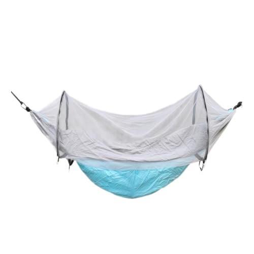 YGDYFDC Reisehängematte Automatisches Moskitonetz, Anti-Rollover-Hängematte, Fallschirm, Bunis Spinning Camping Freizeit-Doppel-Hängesessel Ultraleichte Hängematte(Gray) von YGDYFDC