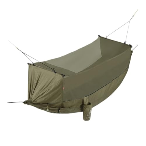 YGDYFDC Reisehängematte Hängematte Outdoor Camping Outdoor Camping Doppelschichtige Anti-Mücken-Hängematte Atmungsaktives Hängendes Baumzelt Ultraleichte Hängematte(Green) von YGDYFDC