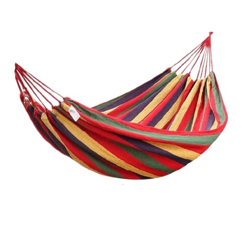 YGDYFDC Reisehängematte Outdoor Camping Canvas Hammock Outdoor Supplies Hammock Double Thick Camping Hammock Parachute Hammock Ultraleichte Hängematte(Red,L) von YGDYFDC