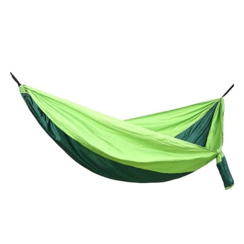 YGDYFDC Reisehängematte Outdoor Camping Fallschirm Nylon Tuch Einzel Doppel Outdoor Camping Radfahren Indoor Freizeit Outdoor Hängematte Ultraleichte Hängematte(Green,B) von YGDYFDC