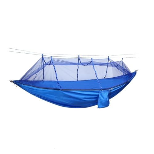 YGDYFDC Reisehängematte Outdoor-Fallschirm-Großhandels-Hängematte Mit Moskitonetz, Anti-Moskito-Nylon-Einzel-Doppel-Camping-Hängematte Ultraleichte Hängematte(Blue) von YGDYFDC