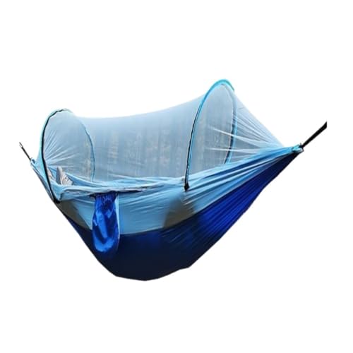 YGDYFDC Reisehängematte Outdoor Hängematte Camping Anti-Rollover mit Moskitonetz Camping Schlafschaukel magische Doppel tragbar Ultraleichte Hängematte(Blue,M) von YGDYFDC