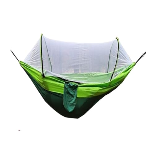 YGDYFDC Reisehängematte Outdoor Hängematte Camping Anti-Rollover mit Moskitonetz Camping Schlafschaukel magische Doppel tragbar Ultraleichte Hängematte(Green,S) von YGDYFDC