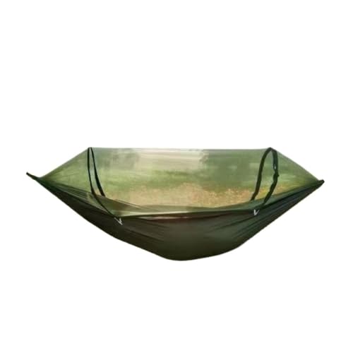 YGDYFDC Reisehängematte Schnell zu öffnende Outdoor-Hängematte, Sonnenschutz, Überschlagschutz, Einzel- und Doppel-Moskitonetz, leicht zu tragende Campingschaukel Ultraleichte Hängematte(Green) von YGDYFDC