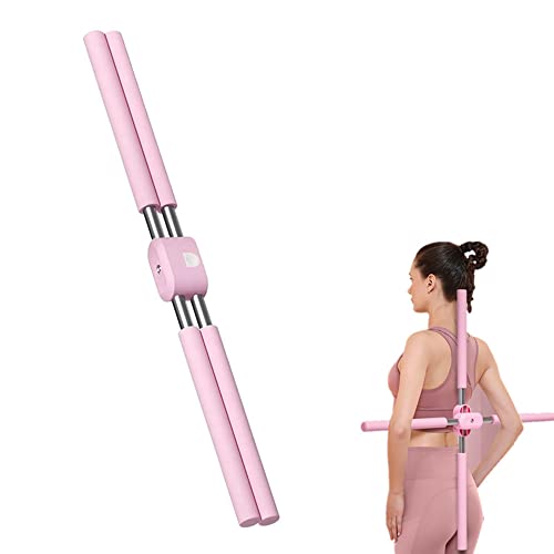 YGMXZL Yoga Haltungskorrektur Stöcke,Bodybuilding Yoga Pilates Stick,Buckel Korrekturstab für Hause Ganzkörpertraining,Fitnessstudio,Stretch,Sculpt (Rosa) von YGMXZL