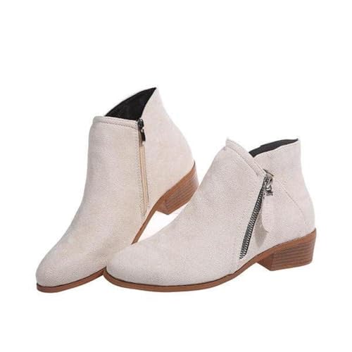 YGSIKY Stiefeletten mit dickem Absatz und seitlichem Reißverschluss für Damen, Stiefeletten für Damen mit Fußgewölbeunterstützung,Stiefeletten mit seitlichem Reißverschluss für Damen (White,40 EU) YGSIKY Stiefeletten mit dickem Absatz und seitlichem Reißverschluss für Damen, Stiefeletten für Damen mit Fußgewölbeunterstützung,Stiefeletten mit seitlichem Reißverschluss für Damen (White,40 EU) von YGSIKY