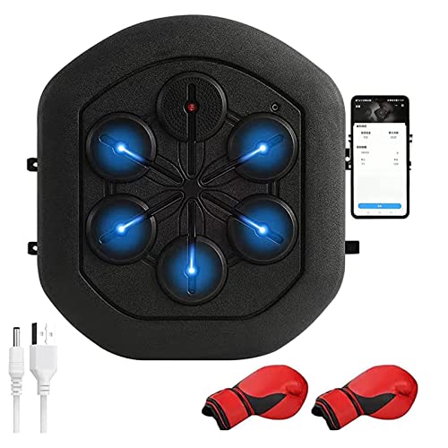 Smart Music Boxing Target Workout Machine, Tragbare Wiederaufladbare Bluetooth Musik Boxing Pads Mit Handschuhen Und App Für Home Exercise Boxing Training Stress Release Smart Music Boxing Target Workout Machine, Tragbare Wiederaufladbare Bluetooth Musik Boxing Pads Mit Handschuhen Und App Für Home Exercise Boxing Training Stress Release von YGWXYYZJ