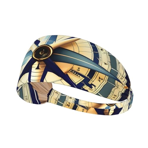 YHBLYKXP Maritim Segelboot Kompass Print Stirnbänder Fitness Stirnbänder Mode Haarschmuck Elastische Sport Haarbänder Schwarz YHBLYKXP Maritim Segelboot Kompass Print Stirnbänder Fitness Stirnbänder Mode Haarschmuck Elastische Sport Haarbänder Schwarz von YHBLYKXP