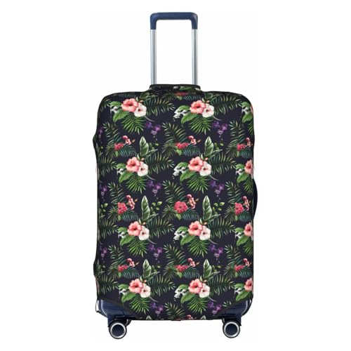 YHBLYKXP Trolley-Koffer mit Blumenmuster, modischer Koffer-Schutz, versteckter Reißverschluss, Weiss/opulenter Garten, Small von YHBLYKXP