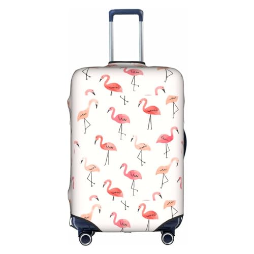 YHBLYKXP Trolley-Koffer mit Flamingo-Aufdruck, modischer Koffer-Schutz, versteckter Reißverschluss, Weiss/opulenter Garten, Small von YHBLYKXP