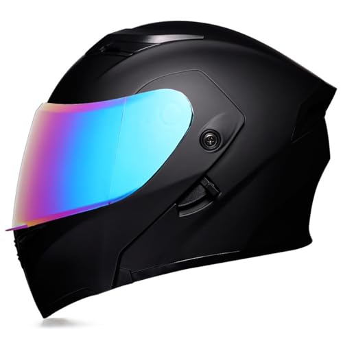 Klapphelm Modularer Integral-Motorradhelm,Fronthelm for Erwachsene Männer Und Frauen,zugelassener Modularer Motorrad-Sturzhelm Mit Doppelvisier,Motocross-Rennhelm I1,XL=61-62CM von YHIY