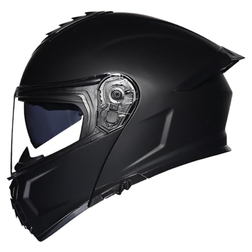 Klapphelm Motorradhelm,Integralhelm mit Anti-Fog Doppelvisier,ECE Zertifiziert Motocross Helm Modulare Helm Sturzhelm für Erwachsene Frauen und Männer Moped Helm J,XXXL=65-66CM von YHIY