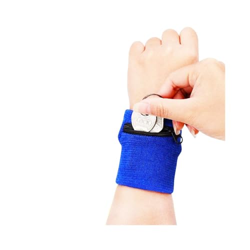 Fitness Schweißband Handgelenk mit Reißverschluss-Tasche Personalisiertes Armband für Herren und Kinder 5PCS Zufällige Farbe von YHZNAGEM