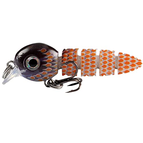 Angelköder Mehrere Abschnitte Tintenfisch Salzwasser 3D Minnow Angelköder Swimbait Köder Wobbler Tackle Tool Künstliche Angelköder Salzwasser Gelenkköder Angelköder 3D Köder von YIGZYCN