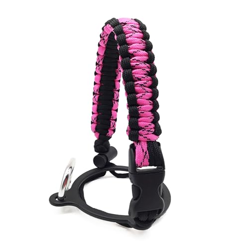 Paracord-Griff, Karabiner, Wasserflaschengriff, Gurt, Outdoor-Wasserflaschengurt, Paracord-Griff, Sicherheitsschnur, Wasserflaschengriff von YIGZYCN