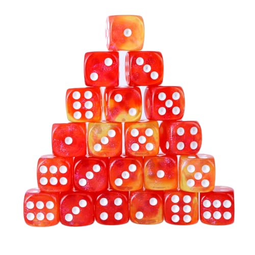 YIGZYCN 50 Stück/Set, 6-seitige Acryl-Würfel, durchscheinend, abgerundete Ecken, Würfel-Set, 12 mm, solide Spielwürfel, Set mit 4 Farben YIGZYCN 50 Stück/Set, 6-seitige Acryl-Würfel, durchscheinend, abgerundete Ecken, Würfel-Set, 12 mm, solide Spielwürfel, Set mit 4 Farben von YIGZYCN