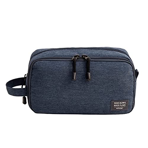 Kulturbeutel, wasserdicht, zum Aufhängen, Make-up-Tasche für Herren, Mehrzweck-Oxford-Kosmetiktasche für Damen, Make-up, Wasch-Kosmetiktasche (blau) von YIHANSS