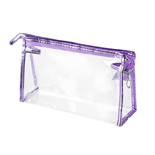 Kulturbeutel für Zuhause, Reisen, transparent, Make-up-Tasche, Kulturbeutel, Aufbewahrungstasche für Badeutensilien, wasserdichte Reise-Kosmetiktasche, Wasch- und Beauty-Set (lila) von YIHANSS