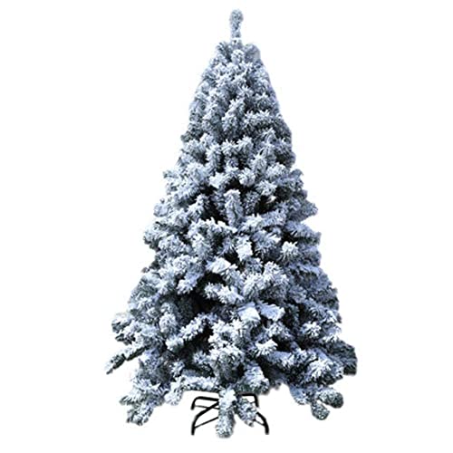 Premium beflockter künstlicher Schnee-Weihnachtsbaum, realistischer Schnee, beflockter Weihnachtsbaum, Weihnachtskiefer, Weihnachtsdekorationen mit Metallständer und Schneespitzen, 240 cm (7,8 Fuß) von YIHANSS