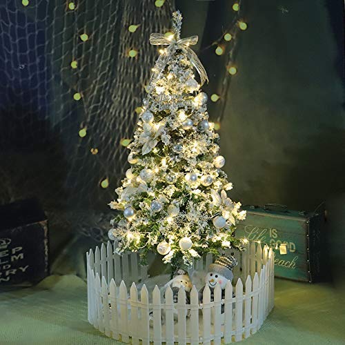 Vorbeleuchteter, hochwertiger künstlicher Weihnachtsbaum, 1,2 m PVC-Weihnachtsdekoration mit aufklappbarer Weihnachtskiefer, abnehmbare Weihnachtsbäume für (Weihnachtsbaumgeschenke) (Grün 180 cm (6 von YIHANSS