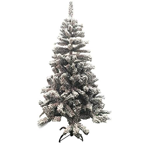 Weihnachtsbaum aus PVC, künstliche Kiefern mit Scharnier und Metallständer, leicht zu montieren, Weihnachtsdekoration, geeignet für den Innen- und Außenbereich, 2,4 m (7,8 Fuß), mit Zaun, das Neue von YIHANSS