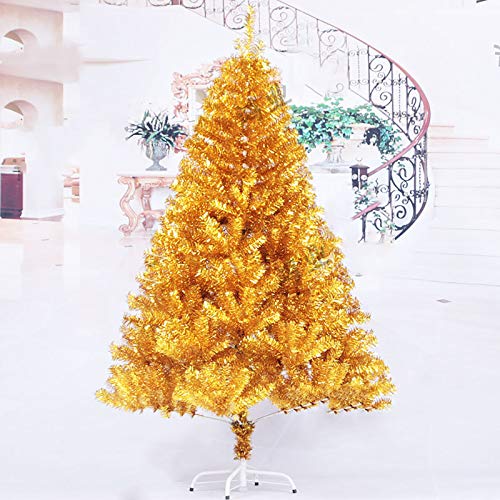 YIHANSS 16,4 Fuß Goldener Künstlicher Weihnachtsbaum Aus PVC, Mit Metallständer Unbeleuchtet Faltbar Fühlt Sich Echt An Dekorierter Kiefer, Für Feiertage Traditionell Drinnen Der Neue von YIHANSS