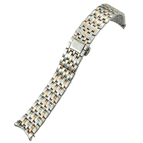 YIHANSS 20 mm, 16 mm, 19 mm, Edelstahl-Armband, Ersatz für Omega De Ville Prestige Orbis Edition, Uhrenarmband, Metall, glänzend, Armband (Farbe: Golden, Größe: 20 mm) von YIHANSS