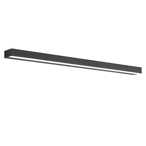 YIHANSS Badezimmerspiegellampen, Aluminium-Acryl-LED-Nordic-Minimalist-Hotel-Gang-Korridor-Badezimmer-WC-Make-up-Energiesparlampe Schwarze LED-Spiegelleuchte von YIHANSS