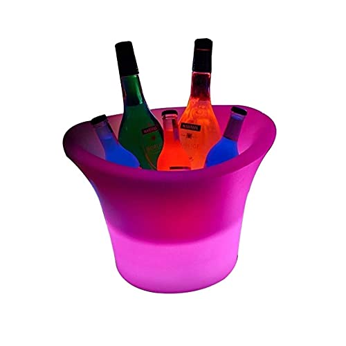 YIHANSS Bunter LED-Eiskübel 1,2 l/2 l Champagner-/Wein-/Bierkübel für Partys, Eiskübel mit Mehreren Farbwechseln für Party/Zuhause/Bar/KTV-Clubs (Größe: 38 32 28 cm) von YIHANSS