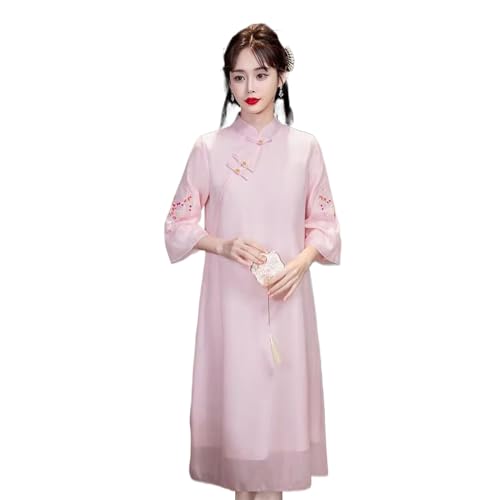 YIHANSS Chinesische Kleidung im Retro-Ethno-Stil, Cheongsam, Besticktes Qipao-Damenkleid von YIHANSS