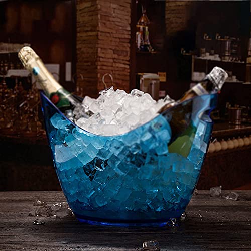 YIHANSS Eiskübel, Weinkühler und Party-Getränkekübel, durchsichtiger Eiskübel aus lebensmittelechtem Acryl, 8-Liter-Eiskübel, durchsichtiger Eiskübel, Champagnerkübel für Getränke von YIHANSS