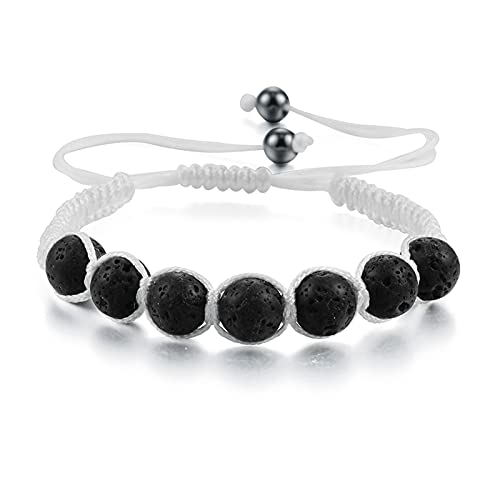 YIHANSS Kristallraue Trendige geflochtene Nylonseilperlenarmbänder Frauen Männer Naturstein Karneol Imitation Bernstein Strang Armband Armreif Geschenk Reiki-Armbänder (Farbe: Beige, Größe: Beige) von YIHANSS