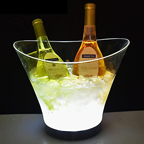 YIHANSS LED-Eiskübel, Wein-Eiskübel mit großer Kapazität, Getränkebehälter mit automatischem LED-Farbwechsel, wasserdichter LED-Eiskübel für Champagner, Wein, Getränke, für Getränkepartys/Zuhause/Bar von YIHANSS
