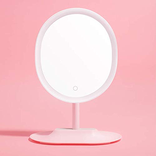 YIHANSS LED Make -up Mirror Make -up Mirror HD Daylight LED Make -up Mirror Desktop Spiegel Make -up -Spiegel mit hellem kleinem und konenient (Farbe: rosa) (Farbe: grün) (rosa) von YIHANSS