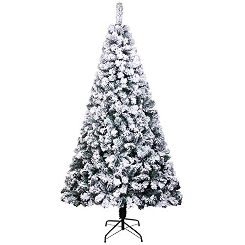 YIHANSS Redsun 6FT schneebeflockter künstlicher Weihnachtsbaum mit Scharnier, realistischer Weihnachtsbaum mit Metallständer, aufgeplusterter künstlicher Weihnachtsbaum, der Neue von YIHANSS