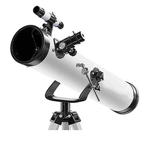 YIHANSS Reflektoren Astronomisches Teleskop, Teleskop für Kinder, Teleskope für Astronomie-Anfänger, tragbares Teleskop mit 3 Okularen (Weiß E) von YIHANSS