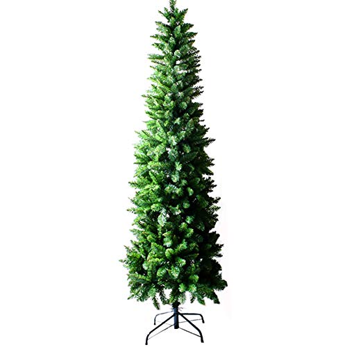 YIHANSS Schlanker Weihnachtsbaum, hochwertiger künstlicher Weihnachtsbaum aus PVC-Nadeln mit Bleistift und stabilem Metallständer, unbeleuchteter, aufklappbarer Weihnachtsbaum für Geschäfte und von YIHANSS