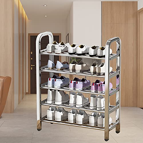 YIHANSS Schuhregal, Schuh-Organizer, Eckregal, Schrankaufbewahrung, für Eingangsbereich, Schlafzimmer, Wohnzimmer, Balkon, Flur und Schrank/5-stöckig/40 cm (6-stöckig, 75 cm) von YIHANSS