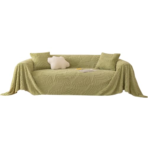 YIHANSS Sofadecke, Verdickte Sofaüberwürfe Einfarbige Sofaüberwurfdecke Vielseitige Überwürfe Für Sofas Sofas Couchbettdecke/Grau/180 * 360Cm von YIHANSS