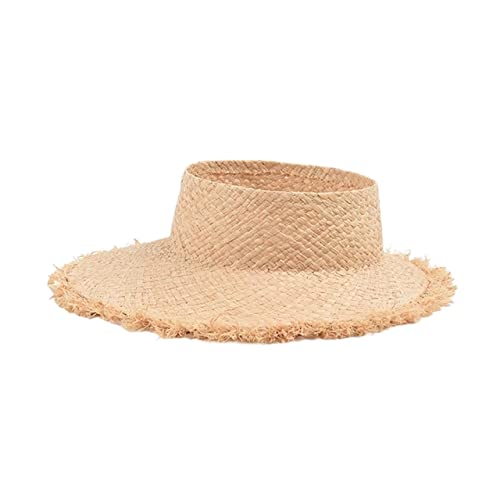 YIHANSS Sonnenhut Strandhut Sommer Raffia Zylinderhut Neu Damen Sonnenhut Lässig Elegant Strandhut Strohhut Hüte von YIHANSS