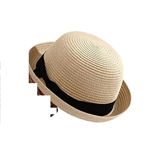 YIHANSS Sonnenhut Strandhut Sommer Schleife Strohhut UV-Schutz Strand Sonne Bucket Hat Damen Tweed Strohhut Strohhut Hüte von YIHANSS