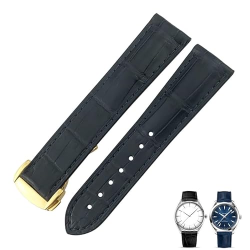 YIHANSS Uhrenarmband aus Krokodilleder passend für Omega De Ville Constellation 18 mm 19 mm 20 mm 21 mm 22 mm echtes Alligatorlederarmband von YIHANSS