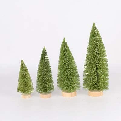 YIHANSS Weihnachtsbaum Sisal Flaschenbürste Kleine Künstliche Kiefer Zeder Mini Sisal Flaschenbürste Weihnachtsbaum Santa SNO Weihnachtsbaum (Grün 30cm) Die Neue von YIHANSS